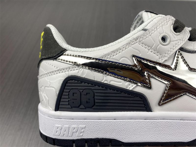 A Bathing Ape Bape SK8 Sta White Silver