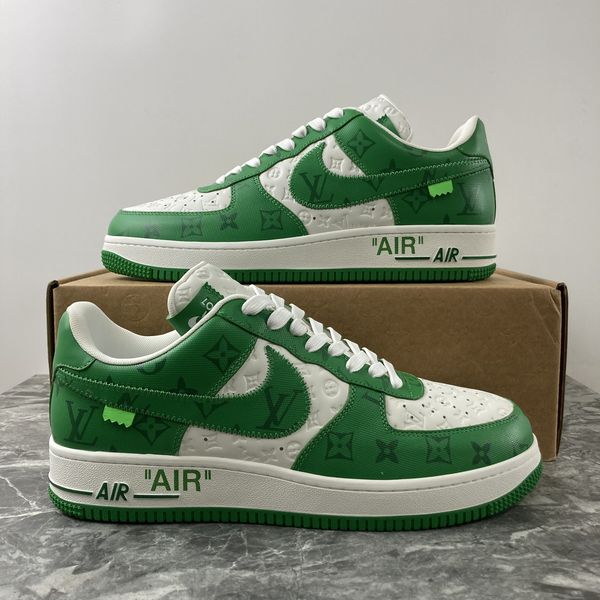 L*V X Air Force 1 Low By Virgil Abloh White Green