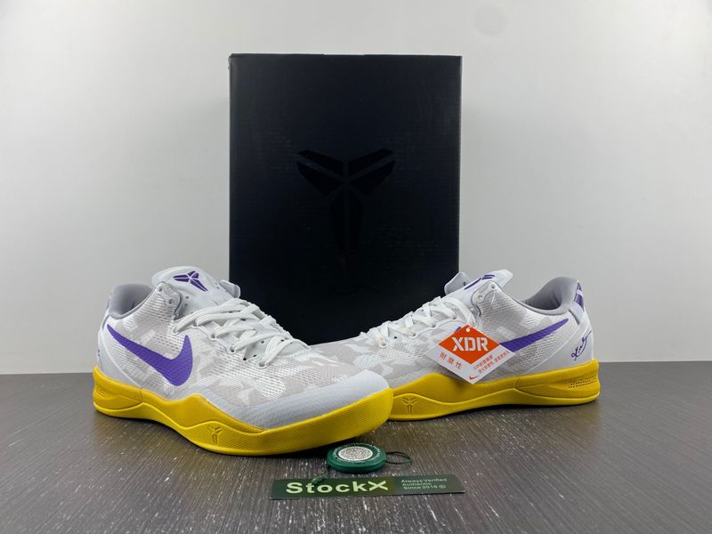 Kobe 8 white yellow purple 555035-101