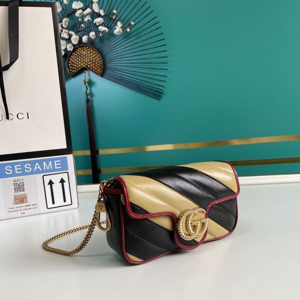 G*ucci Bag Top Quality 16.5*10.2*5.1cm